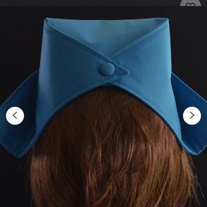 Blue  vintage style fabric nurse hat w/ buttons